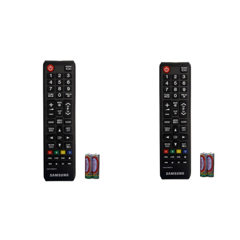 ریموت کنترل تلویزیون سامسونگ مدل AA59-00602A مجموعه 2 عددی به همراه باتری