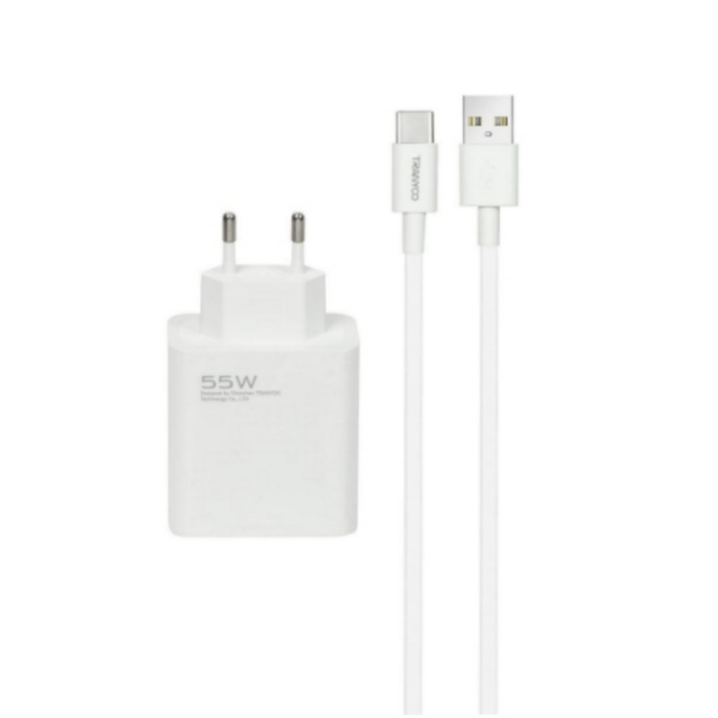 شارژر دیواری 55 وات ترانیو مدل EU3-C به همراه کابل USB-C