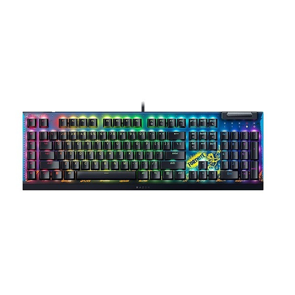 کیبورد گیمینگ ریزر مدل BlackWidow V4 X Fortnite Edition