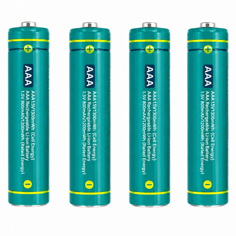 باتری نیم قلمی قابل شارژ بستون مدل 1.5V-li-ion-1300mwh بسته ۴ عددی