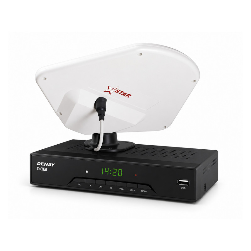 گیرنده دیجیتال دنای مدل Infinite Quality-Full HD به همراه آنتن هوایی استار