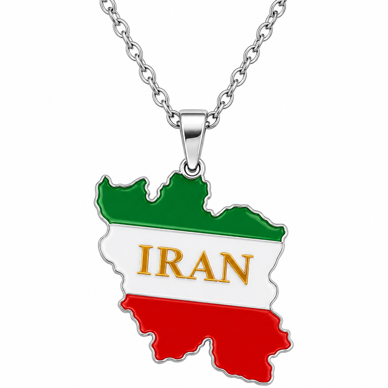 گردنبند طرح نقشه ایران کد P98